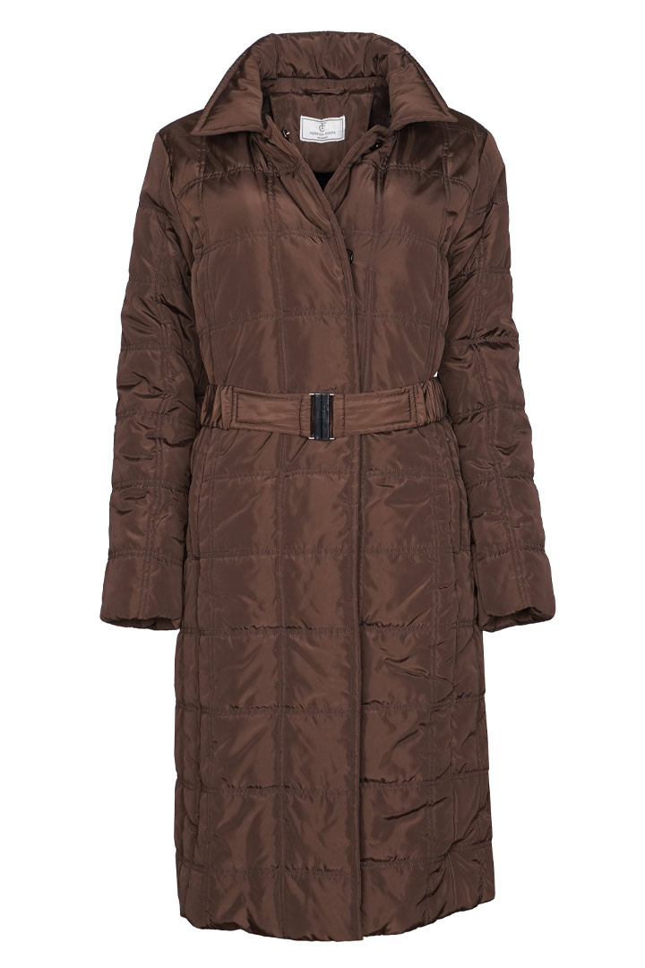 Μπουφάν μακρύ με εσωτερική γούνα.